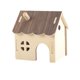 thumbnail image 1 of Casa escondite de hámster de madera, hábitat de animales pequeños, de cabaña, accesorios para hámster, cabaña para mascotas pequeñas,, 1 of 9