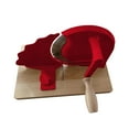thumbnail image 2 of Rebanadora de pan casera, fácil de usar, con manivela, ajustable Rojo, 2 of 6