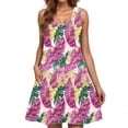 thumbnail image 4 of Ovzne Robes pour Femmes Robe Femme Femme Décontractée Ample Été Robe Imprimée Sans Manches Col en V Ensemble Haut/chemise Grande Taille Robe Maxi Imprimée Liquidation, 4 of 6