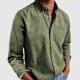 thumbnail image 4 of Camisa informal de color liso con botones para hombre: prenda cómoda de manga larga para el día a día y la playa, poliéster y algodón, tallas S-XXXL., 4 of 8