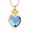 Golden-blue, variant on Simulated Birthstones Cremation Jewelry for Ashes Crown Heart Memorial Urn Necklace Keepsake Pendant for Women Men Memorial Locket Keepsake Ash Jewelry