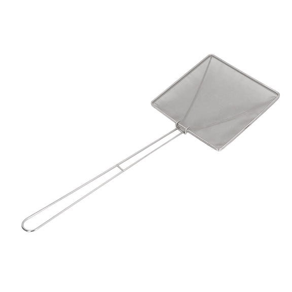 Suodoka 304 Stainless Steel Oil Residue Shovel – Square Fine Mesh Wok Skimmer & Slotted Spoon for Frying, Cooking & Soup Filtering