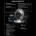 thumbnail image 3 of R1 Concepts Front Brakes and Rotors Kit |Front Brake Pads| Brake Rotors and Pads| Ceramic Brake Pads and Rotors |Hardware Kit WGWH1-40009, 3 of 5