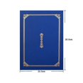 thumbnail image 3 of 4 Pcs A4 Certificate Holder Hot Stamping Diploma Cover Document Cover for Letter-Sized Award Certificates - 30.5x22.5cm (Navy Blue), 3 of 4