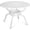 White, variant on MEETWARM 38.5" Round Patio Dinning Table, Outdoor Cast Aluminum Dinning Table with 2" Umbrella Hole, White