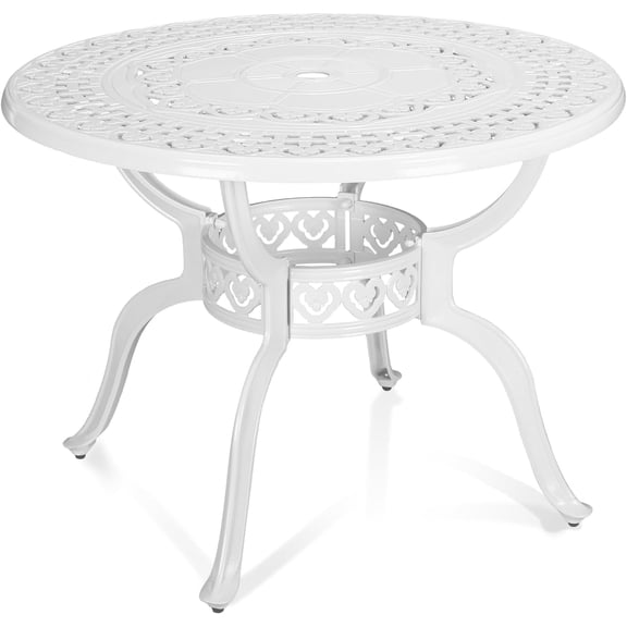 MEETWARM Patio 38.5" Aluminum Durability, White