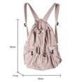 thumbnail image 3 of Sac à Dos pour Femmes avec Cordon de Serrage Mode Étudiant Sac d'École Froncé Sports Extérieurs, 3 of 7
