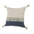 thumbnail image 2 of LR Home Carron Solid Transitional Cotton Throw Pillows, Vintage Indigo, 20" x 20", Set of 2, 2 of 8