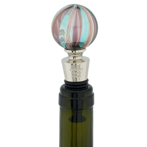 GlassOfVenice Murano Glass Bottle Stopper - Filigrana