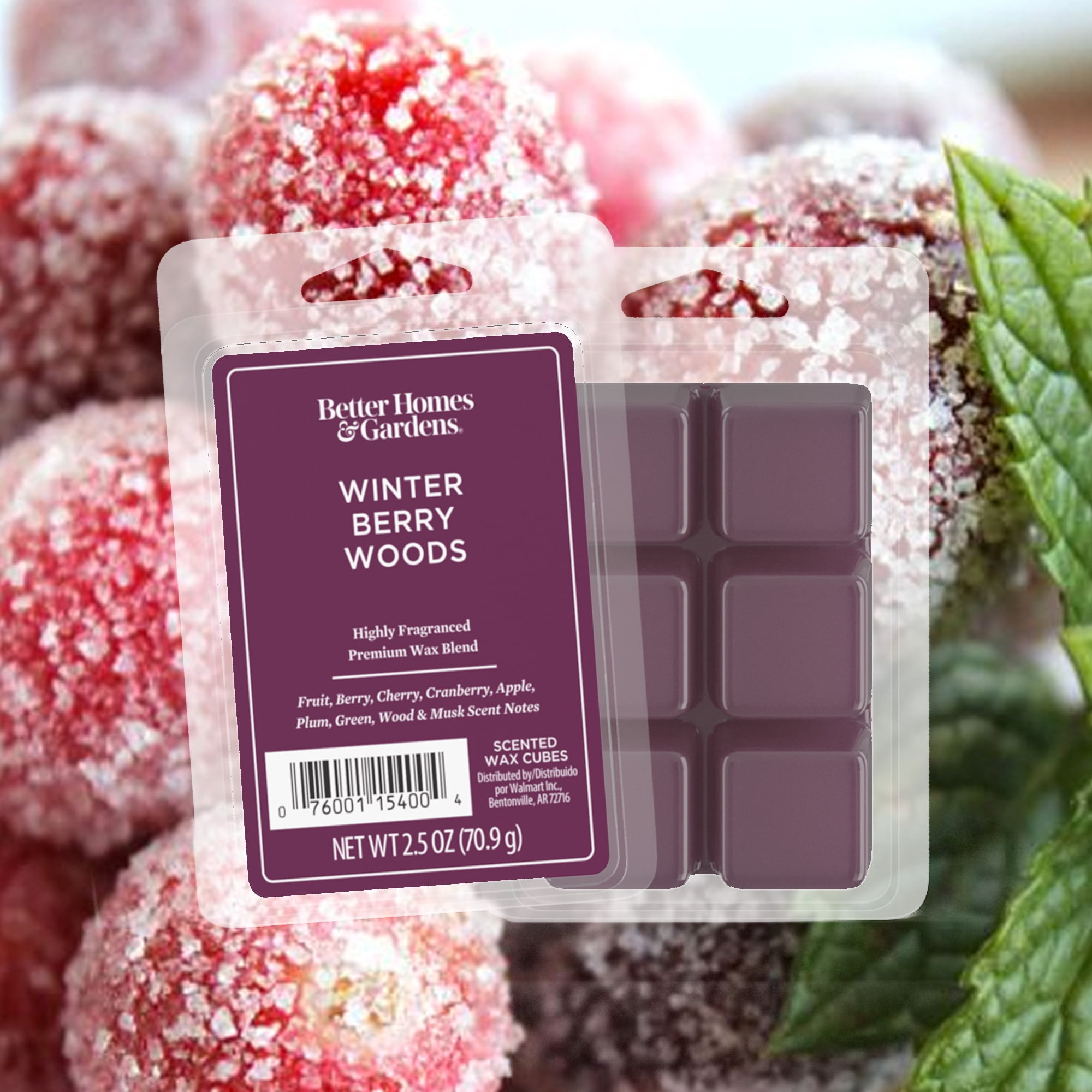 (2 pack) Winter Berry Woods Scented Wax Melts, Better Homes & Gardens, 2.5 oz (1-Pack)