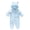 Blue, variant on Newborn Baby Jumpsuit Hooded Fleece Rompers Long Sleeve Onesies Outwear Outfits 0-12 Months