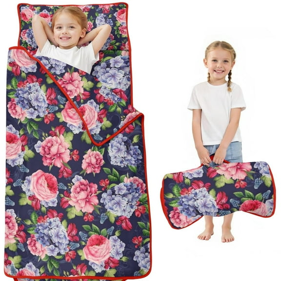Pioneer Flower Floral Print Pattern Toddler Nap Mats for Kids Preschool,Sleeping Mat Bag or Kids,Toddler Sleeping Bag,Toddler Nap Mat or Daycare