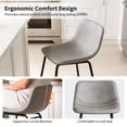 thumbnail image 5 of FIRAVOE Counter Height Bar Stools Set of 4 (Low Back) (26 Inch) Leather Modern Barstools Counter Stools Bar Chairs Gray Bar Stools for Kitchen Island, 5 of 12