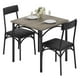 thumbnail image 1 of QinaQin Juego de comedor de 3 piezas para 2 personas, mesa rectangular moderna para cocina con diseño ahorrador de espacio, cubierta MDF y estructura de acero inoxidable para departamento, 1 of 8
