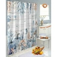 thumbnail image 5 of Coastal Shower Curtain Set ，Waterproof Fabric Shower Curtains Thanksgiving Fall Pumpkin Starfish Coral Wood Grain Shower Curtains for Bathroom,Bathroom Decor 72"x96", 5 of 7