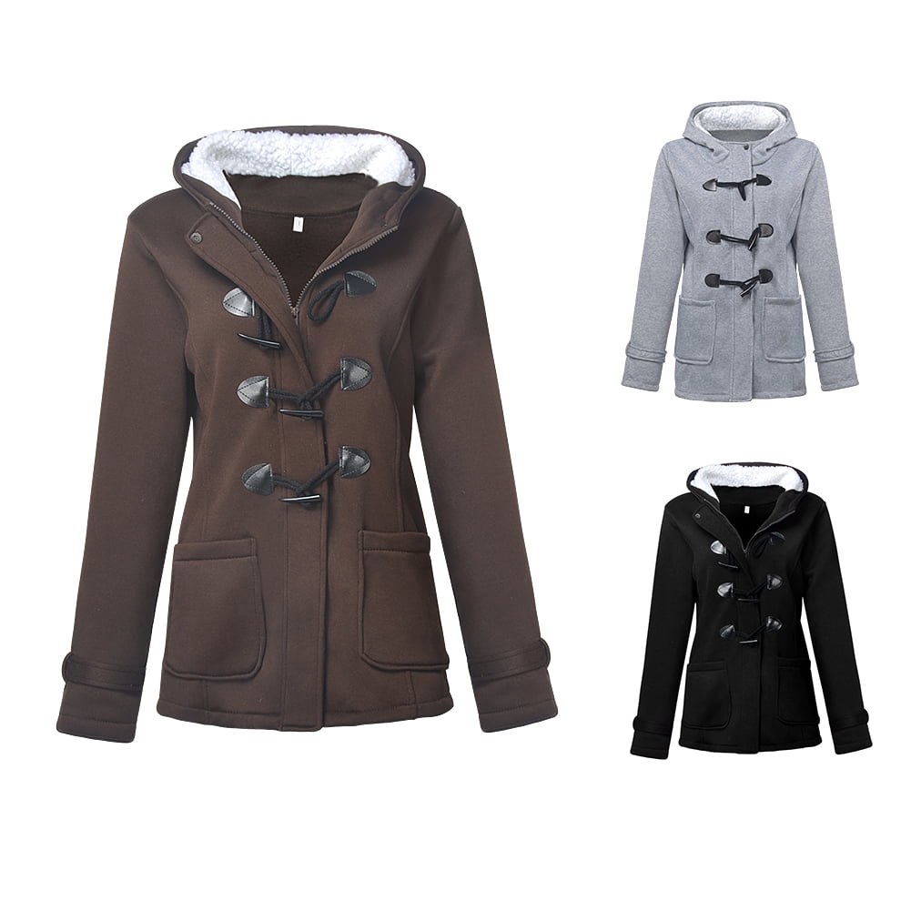 Women's Warm Coat Jacket Outwear Trench Winter Hooded Long Parka Overcoat Tops 