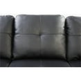 thumbnail image 5 of Kingfisher Lane 2 Piece Transitional Faux Leather Sectional Sofa Set with Storage Ottoman, Black, 5 of 17