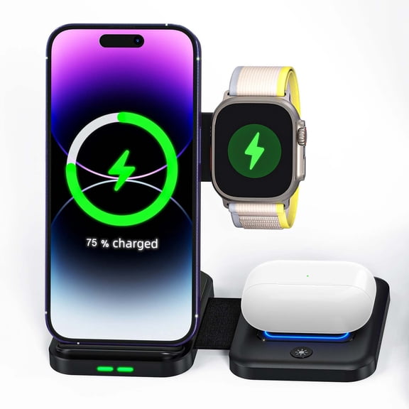 XGFHYJEH Charging Station, Wireless Charging Station, Charging Station for Multiple Devices, Wireless Charging, Charge Station, Wireless Charge, for Android, Iphone, Apple, Samsung, Ipad