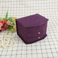 thumbnail image 4 of Jewelry Organizer, Jewellery Box, 3 Layers Portable Velvet Jewelry Storage Box with A Mirror on The Cover Comprehensive Protection to Ensure Long-Term Structural Integrity, Purple, 4 of 7