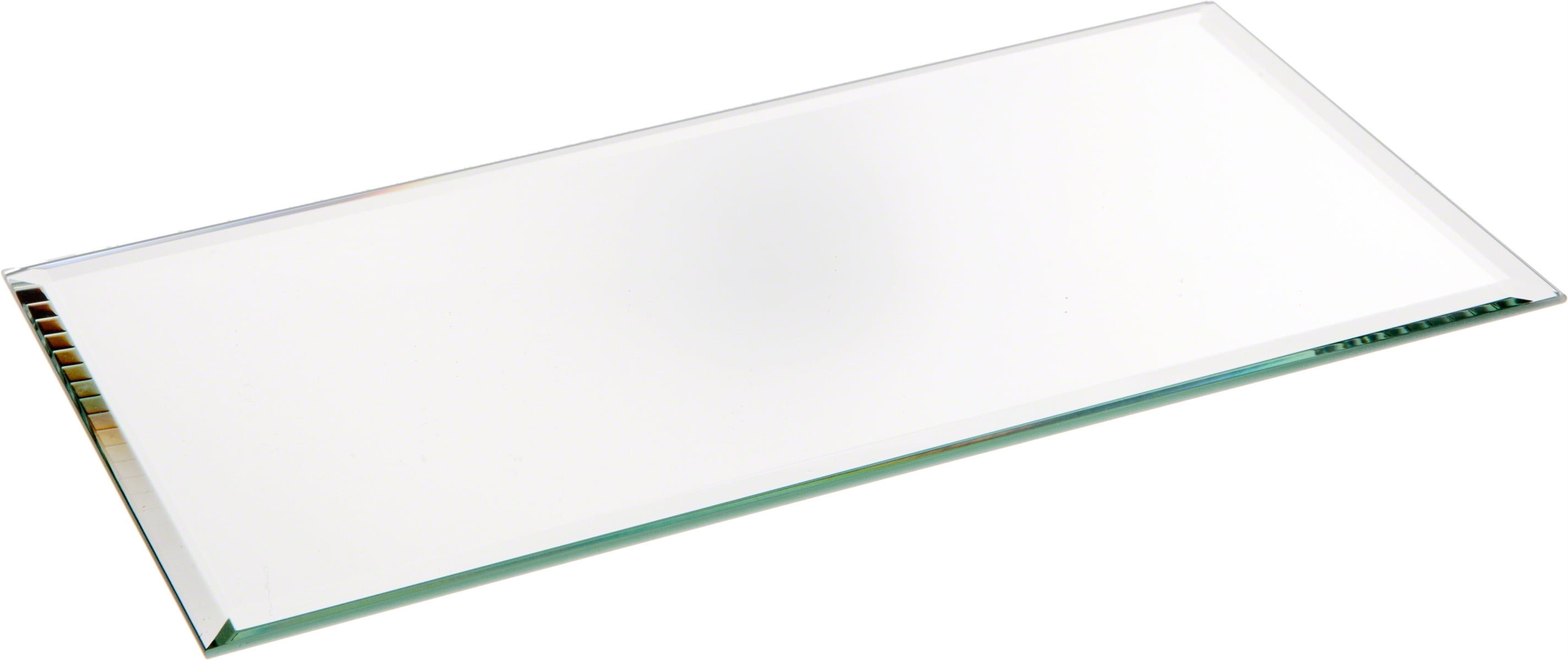 Pack of 24 1 inch x 2 inch Plymor Rectangle 3mm Beveled Glass Mirror