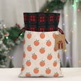 thumbnail image 5 of KLL Orange Peach for Christmas Gift Bag,Christmas Burlap Goody Gift Bags with Plaid Drawstrings for Xmas Presents Holiday Party Favor Treats Candy-Black, 5 of 8