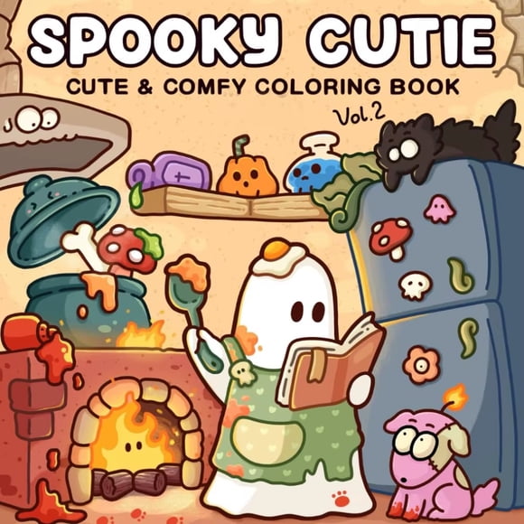 Spooky Cutie : Livre de Coloriage pour Adultes et Ados Mettant en Vedette des Créatures Adorables et Effrayantes dans des Moments Hygge Douillets pour la Détente (Coloriage d'Espaces Douillets)