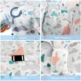 thumbnail image 3 of Shopping Cart Cover for Baby 2-in-1 High Chair Cover with Safety Harness Multifunctional Grey Pattern Cart Covers for Babies Soft Padded Grocery Cart Cover for Baby Boy Girl, 3 of 6