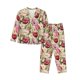 thumbnail image 1 of Fotbe Tulips Flowers Conjunto de Pijama de Manga Larga para Mujer con Estampado, Ropa de Dormir de 2 Piezas, Conjunto de Casa Suave y Cómodo con Bolsillos-Small, 1 of 7