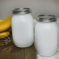 thumbnail image 2 of Darware Farmhouse White Mason Jars (Set of 2); Home Decor and Storage Wide Mouth Decorative Mason Jars, White-Painted, 2 of 8
