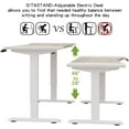 thumbnail image 4 of Dual Motor Height Adjustable Standing Desk 63 x 30''  Height Adjustable Computer Desk Sit Stand Desk Home Office Desks with Splice Board White Frame + White Top, 4 of 8