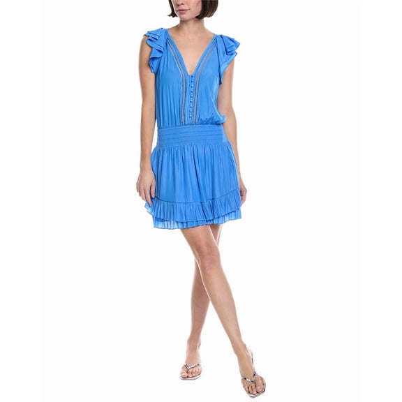Ramy Brook womens Yulia Mini Dress, l, Blue