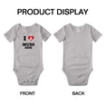 thumbnail image 3 of I Heart Mudi Dog Funny Baby Rompers (Gray, 3-6 Months), 3 of 5
