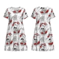 thumbnail image 3 of Bixox Robe d'Été à Manches Courtes pour Femmes Robe Ample Longueur Genou avec Poches-Koi Fish, 3 of 7