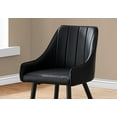 thumbnail image 2 of Monarch Specialties Dining Chair, Set Of 2, Side, Upholstered, Kitchen, Dining Room, Pu Leather Look, Metal, Black, Contemporary, Modern, 2 of 3