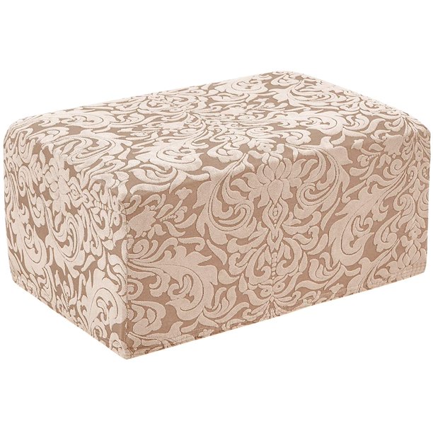 Subrtex Elegant Jacquard Universal Ottoman Cover,Easy Fitted Oversized