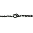 thumbnail image 2 of Black Titanium 2.5MM Rope Link Necklace Chain 34", 2 of 2