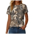 thumbnail image 5 of vigerkar Women's Camo Print Round Neck T Shirts Short Sleeve Tee Shirts | Camo Print, Fitted, Casual Tee Shirts (Grey, XXL), 5 of 5