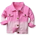 thumbnail image 1 of Chaqueta vaquera Cromoncent para niños pequeños, abotonada, rosa, 1 of 8