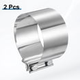 thumbnail image 3 of 2pcs Exhaust Clamp 5.3" Stainless Steel Lap Joint Band Clamp Exhaust Pipes Connection with M10 Screws for Car Muffler Elbow Pipes, 3 of 7