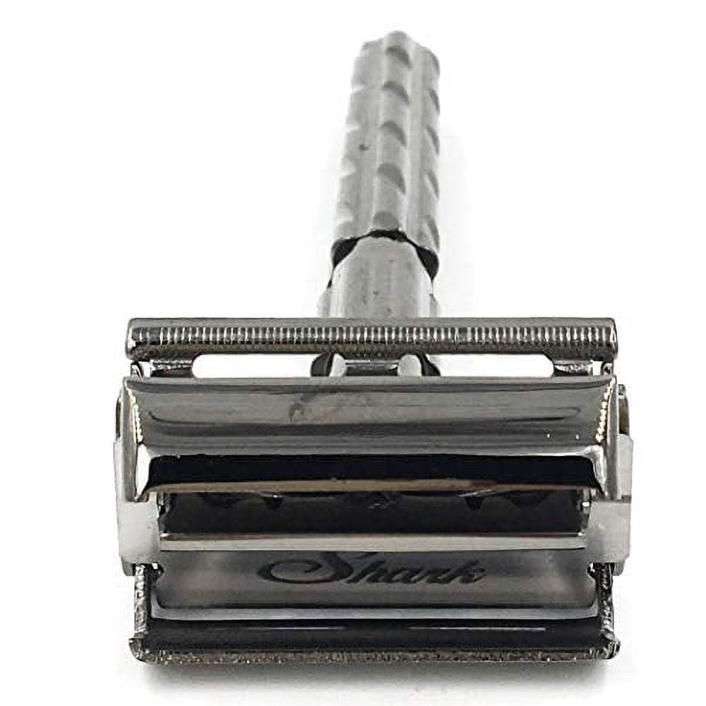 Parker 22R - Gunmetal Finish Butterfly Open Safety Razor and 5 Parker Razor Blades
