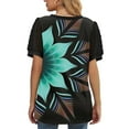 thumbnail image 6 of Giftesty Womens Summer Tops V Neck T Shirts Dot Puff Sleeve Tops, 6 of 8