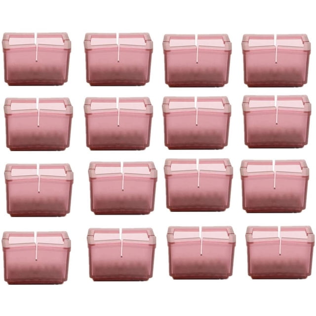 LAICAIW 16Pcs Rectangle Chair Leg Caps with Felt Silicone Floor Protector Anti-Slip Prevent Scratches Furniture Feet Covers