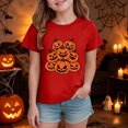 thumbnail image 2 of NIEWTR Kid's Short Sleeved Halloween Bow Print T Shirt For Boys and Girls Fall Tee Dailywear Halloween T-Shirt,, 2 of 6