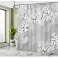 thumbnail image 4 of Ambesonne East Shower Curtain, Japanese Cherry Sakura Print, 69"Wx84"L, Pale Grey, 4 of 4