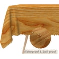 thumbnail image 2 of 60x84inches Rustic Wood Grain Tablecloth Natural Wooden Texture Rectangle Table Cloth Spillproof and Wipeable Polyester Fabric Table Cover for Farmhouse Kitchen Dining Room Themed Party Decor, 2 of 7
