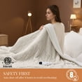 thumbnail image 3 of U by Bedsure Electric Blanket Heated Full - Soft Ribbed Flannel Heated Blanket, Fast Heating Electric Throw with 6 Heating Levels & 4 Time Settings, 3 Hours Auto-Off, Natural, 3 of 7
