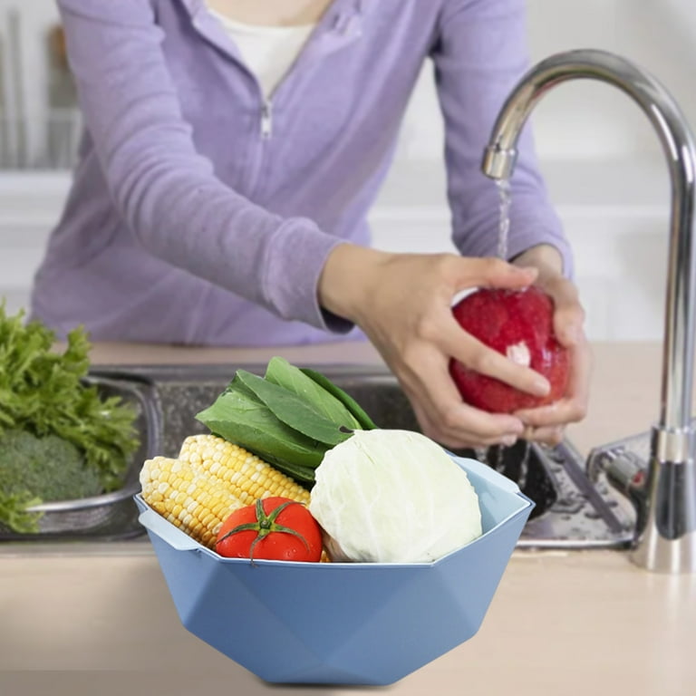 Drying Rack Food Drain Basket Double Layer Household Washing