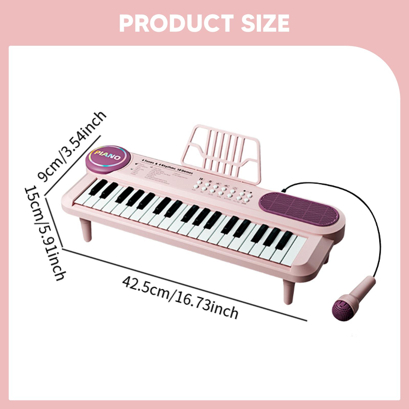 LeeQinersw 37 Keys Electronic Keyboard Piano, Kids Piano Keyboard Multi Functional with for