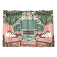 thumbnail image 7 of Yayeee Kitchen Curtains Tier Pair Light Filtering 27"x36" Rod Pocket Short Cafe Window Panel, Pink and White Cat, 7 of 7