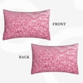 thumbnail image 2 of Zufioo Pink Glitter Print Double-sided Plush Pillow Cover,Decorative Pillow Protector without Pillow Core, Suitable for Sofa, Bedroom, Car-20"x30", 2 of 6